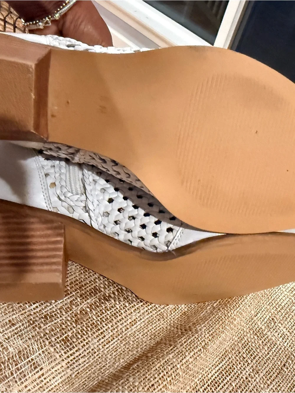 Coconuts by Matisse White Woven Leather Ankle Booties